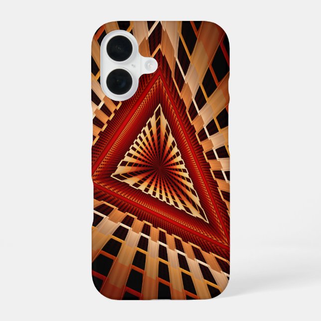 Coque iPhone 16 Réseau Fantastique 3D Fractale Moderne de Design G (Verso)