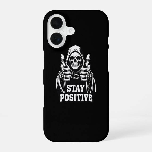 Coque iPhone 16 Restez Positif (Verso)