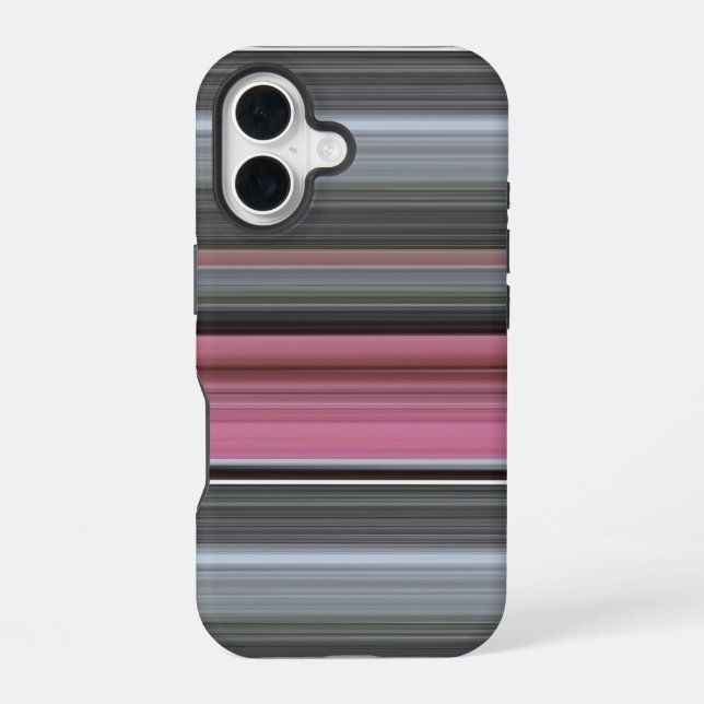 Coque iPhone 16 Résumé #1 : Rose et gris (Verso)