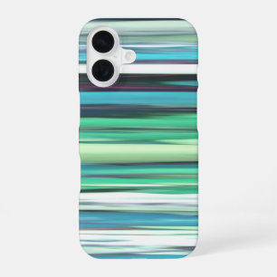 Coque iPhone 16 Résumé #2 : Flou bleu vert aquatique Case-Mate iPh