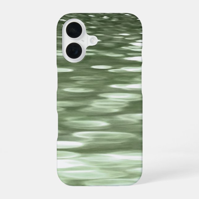 Coque iPhone 16 Résumé #3 : Flou vert olive Case-Mate (Verso)