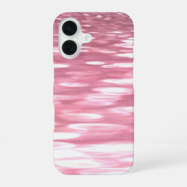 Coque iPhone 16 Résumé #3 : Reflet rose scintillant  (Verso)