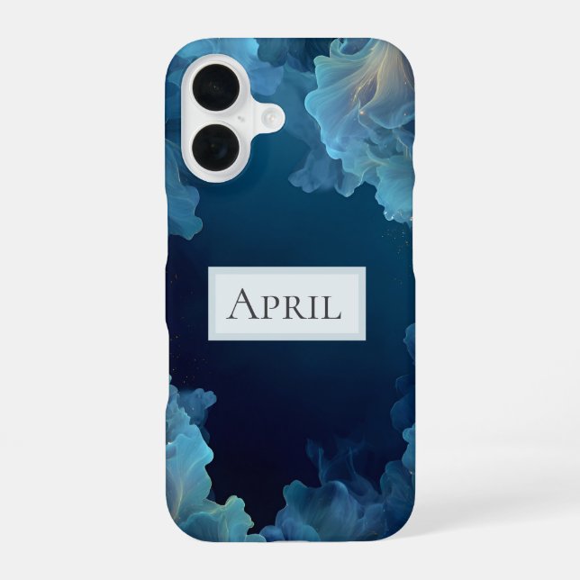 Coque iPhone 16 Résumé Bleu Fluide  (Verso)
