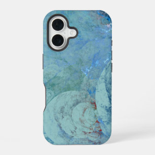 Coque iPhone 16 Résumé Opale Bleue