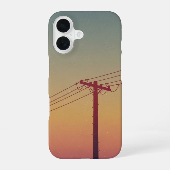 Coque iPhone 16 Retro Electric Pole (Verso)