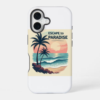 Coque iPhone 16 Retro Escapes Aventure Côtière Vintage