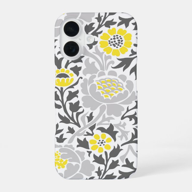 Coque iPhone 16 Retro Floral Damask (Verso)
