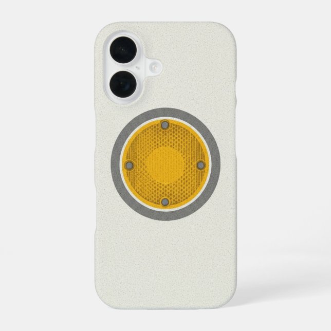 Coque iPhone 16 Rétro réflecteur de route (Verso)