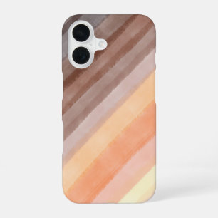 Coque iPhone 16 Rétro vintage bandes années 70 aquarelle orange ma
