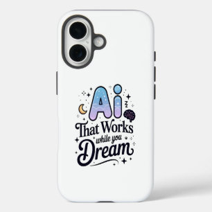 Coque iPhone 16 Rêve d'intelligence artificielle Conception de tra