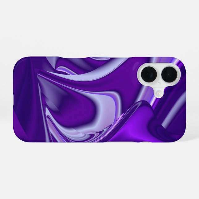 Coque iPhone 16 Rêves de Fleur Violette (Verso Horizontal)