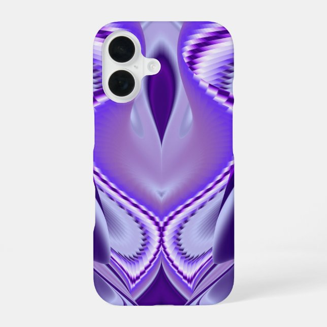 Coque iPhone 16 Rêves de fleurs violettes (Verso)