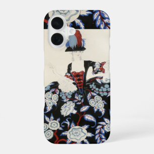 COQUE iPhone 16 ROBE FLORALE ÉLÉGANTE À DAMES AVEC FLEURS BLANCHES