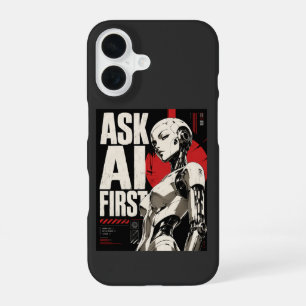 Coque iPhone 16 Robot humanoïde IA Design Technologique Futuriste