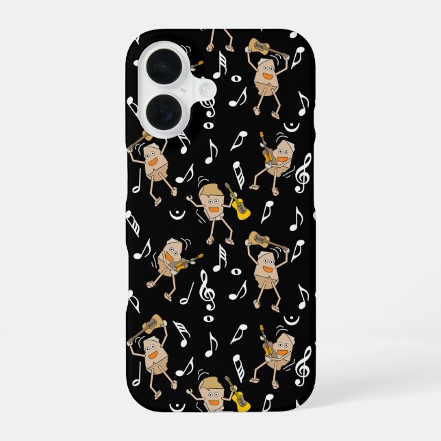 Coque iPhone 16 Rocks de guitare (Verso)