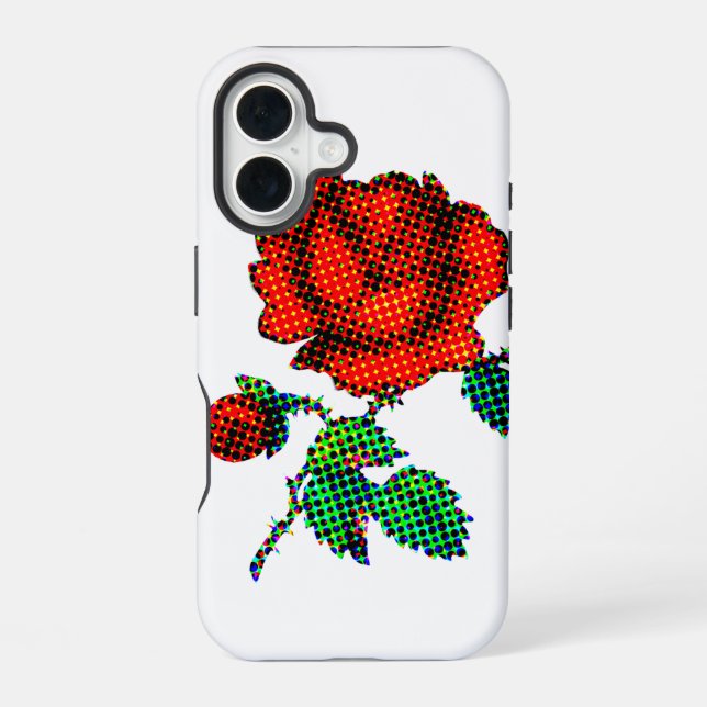 Coque iPhone 16 Rose Bloom Semitonie Beaux-Arts (Verso)