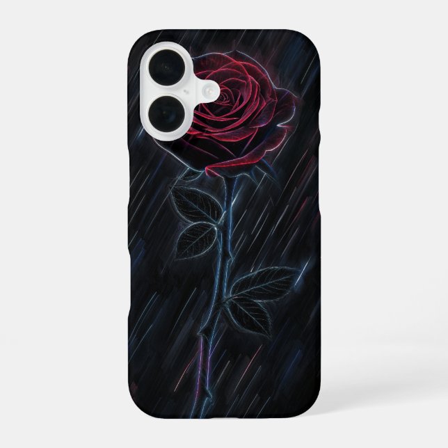 Coque iPhone 16 Rose Lumineuse (Verso)