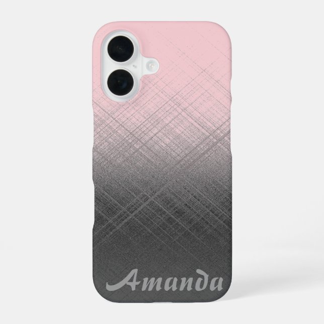 Coque iPhone 16 ROSE - Personnalisable (Verso)