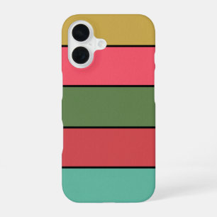 Coque iPhone 16 Rouge Or Vert de Noël sur papier aquarelle