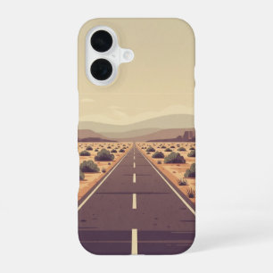 Coque iPhone 16 Route désertique calme