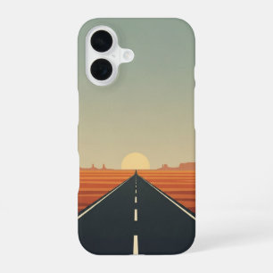 Coque iPhone 16 Route désertique sans fin