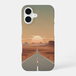 Coque iPhone 16 Route désertique sans fin