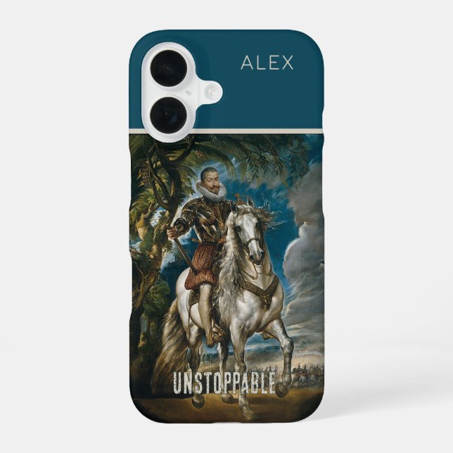 Coque iPhone 16 Rubens Duke of Lerma Unstoppable Custom Phone Case (Verso)