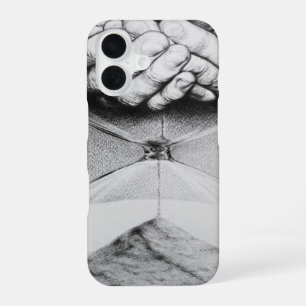 Coque iPhone 16 Sablier Temps Sable Mains Dessin Surréalisme Art S