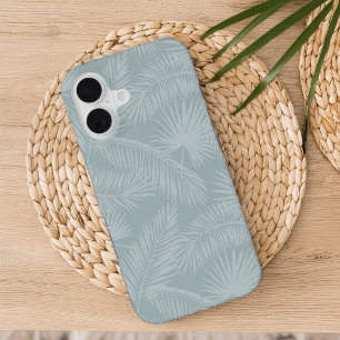 Coque iPhone 16 Sage   Tropical Botanical Palm Feuille Motif