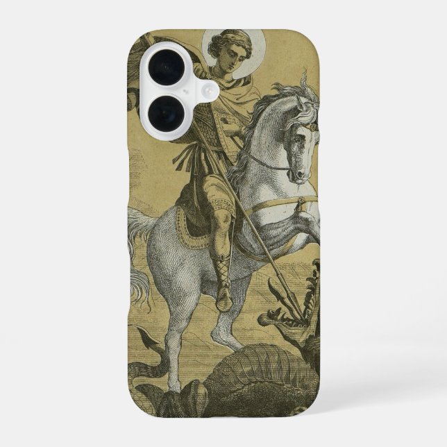 Coque iPhone 16 Saint George Patron d'Angleterre (Verso)