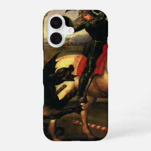 Coque iPhone 16 Saint Georges combattant le dragon par Raphaël San