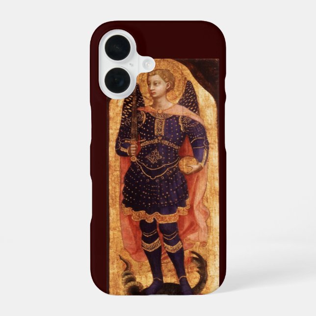 COQUE iPhone 16 SAINT MICHAEL ARCHANGEL AVEC DRAGON (Verso)