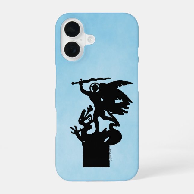 Coque iPhone 16 Saint Michel et Dragon (Verso)