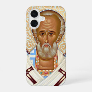 Coque iPhone 16 Saint Nicolas de Myre Art Orthodoxe Premium