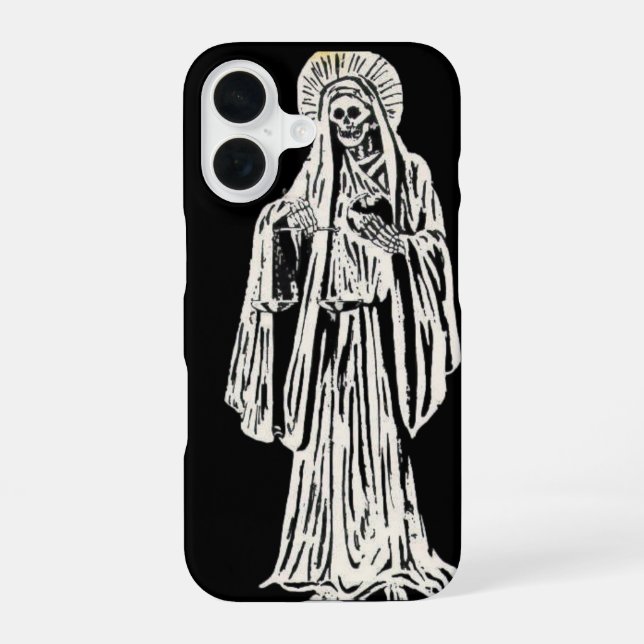 Coque iPhone 16 Sainte Mort (Verso)
