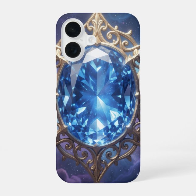 Coque iPhone 16 Saphir – La pierre de la vérité et de la sagesse (Verso)
