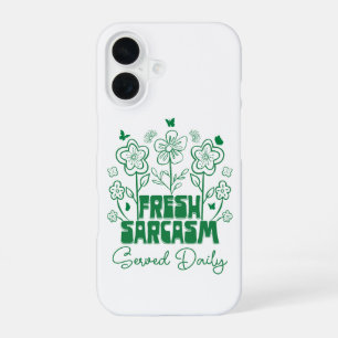 Coque iPhone 16 Sarcasme frais servi quotidiennement Fleurs mignon