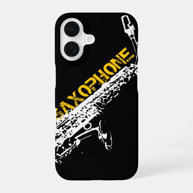 Coque iPhone 16 Saxophone (Verso)