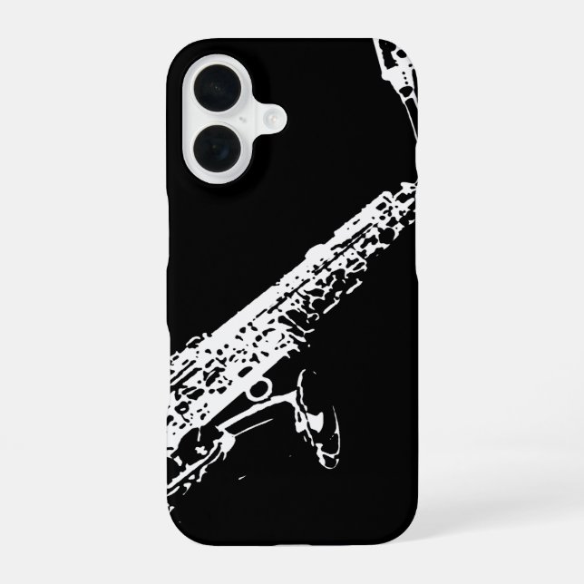Coque iPhone 16 Saxophone (Verso)