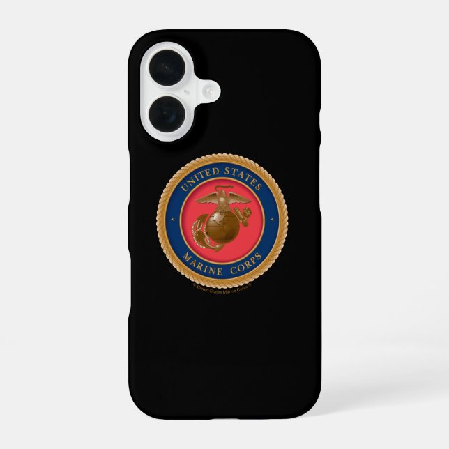 Coque iPhone 16 Sceau du Corps des Marines (Verso)