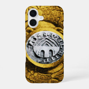 Coque iPhone 16 SCELAU DES CHEVALIERS TEMPLIERS jaune or
