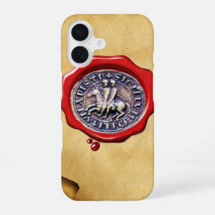 Coque iPhone 16 SCELAU DES CHEVALIERS TEMPLIERS parchemin de cire