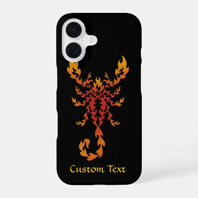 Coque iPhone 16 Scorpion des Flammes (Verso)