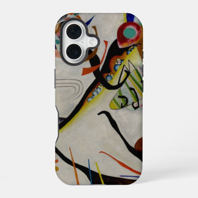 Coque iPhone 16 Segment bleu de Kandinsky (Verso)