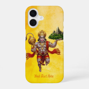Coque iPhone 16 Seigneur Hanuman volant soulevant une montagne