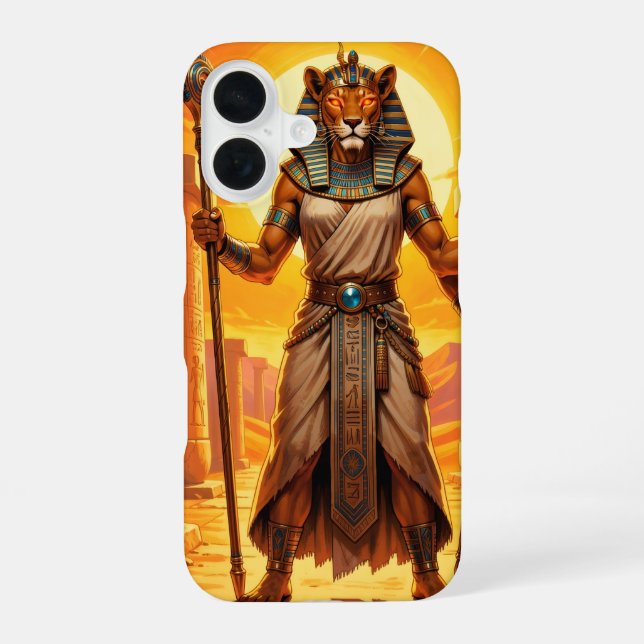Coque iPhone 16 Sekhmet – Löwenköpfige Kriegsgöttin (Verso)