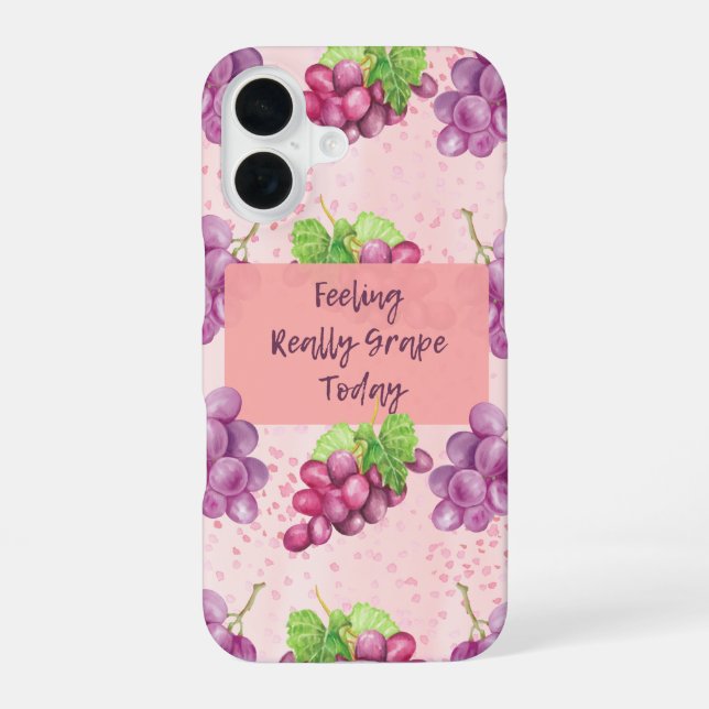 Coque iPhone 16 Sentiment vraiment raisin aujourd'hui (Verso)