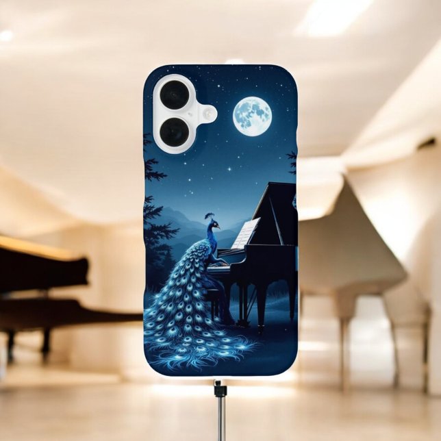 Coque iPhone 16 Sérénade nocturne : Peacock (Créateur téléchargé)