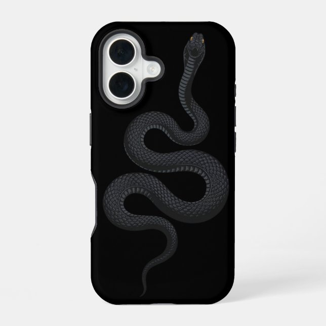 Coque iPhone 16 Serpent de l'ombre - L'élégance de Venom (Verso)
