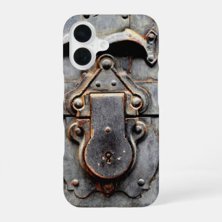 Coque iPhone 16 Serrure de malle ancienne vintage